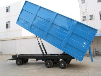 式平板拖车的应用:    自卸式平板车主要应用于吨位产品的搬运和装卸